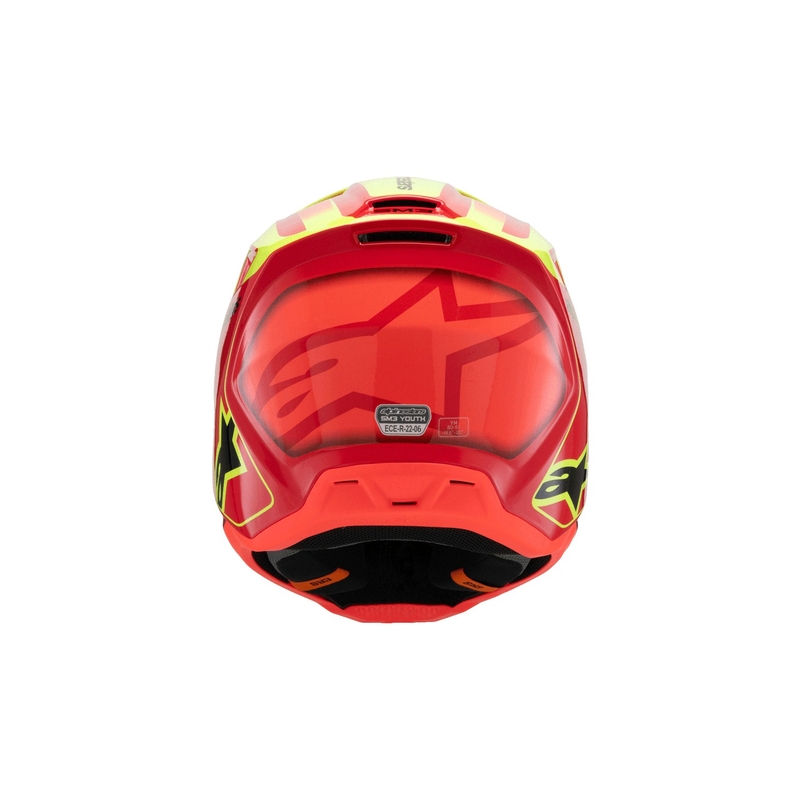 Kask motocrossowy dziecięcy Alpinestars S-M3 FRAY czerwono-fluo żółto-czarny