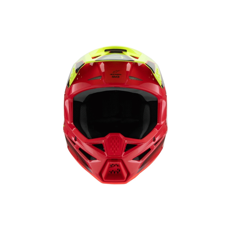 Kask motocrossowy dziecięcy Alpinestars S-M3 FRAY czerwono-fluo żółto-czarny