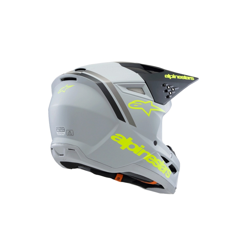 Kask motocrossowy dziecięcy Alpinestars S-M3 RADIUM matowy szaro-fluo żółto-czarny
