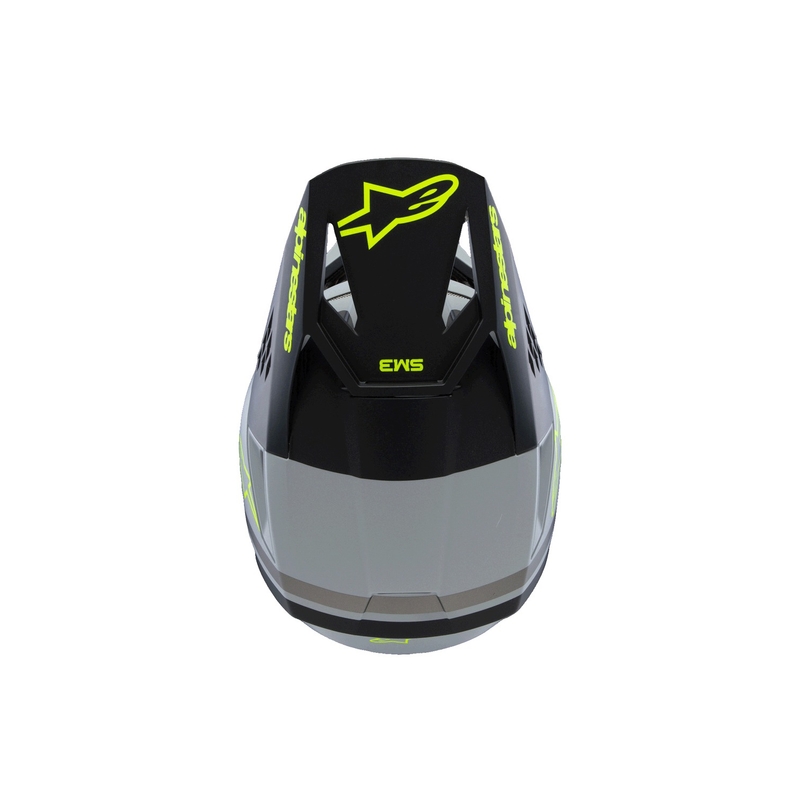 Kask motocrossowy dziecięcy Alpinestars S-M3 RADIUM matowy szaro-fluo żółto-czarny
