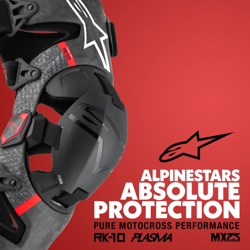 Ochraniacze kolan Alpinestars Supertech RK-10 Plasma czarno-czerwone