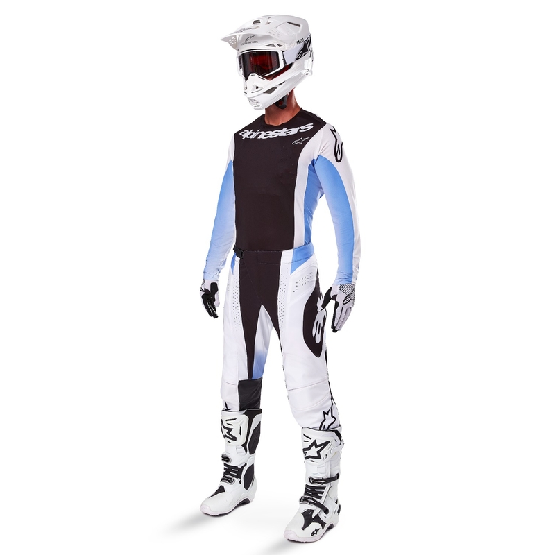 Czarno-niebieska koszulka motocrossowa Alpinestars Techstar Melt