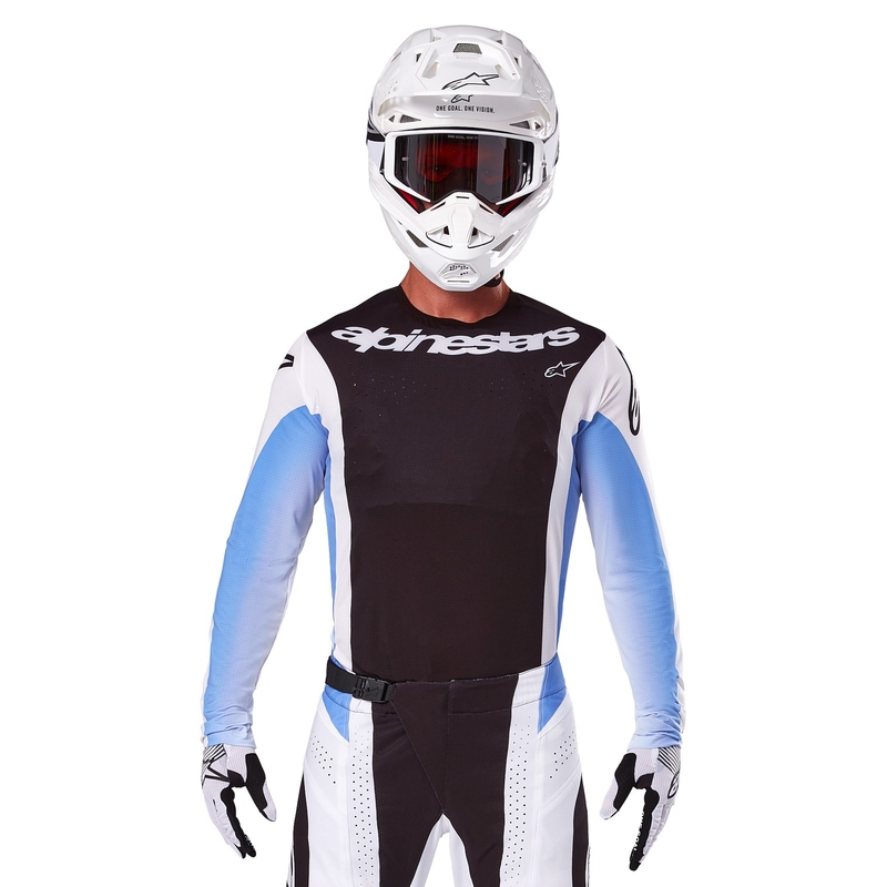 Czarno-niebieska koszulka motocrossowa Alpinestars Techstar Melt