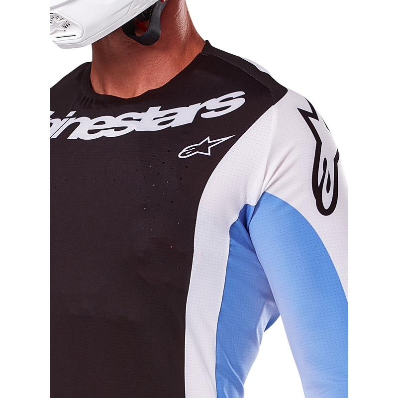 Czarno-niebieska koszulka motocrossowa Alpinestars Techstar Melt
