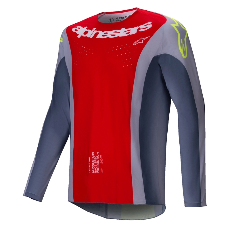 Koszulka motocrossowa Alpinestars Techstar Melt czerwono-szara