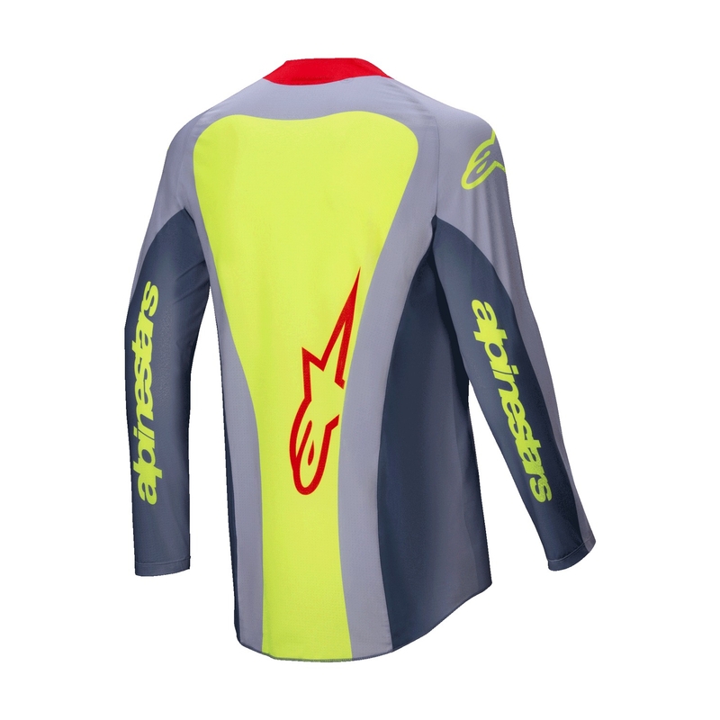 Koszulka motocrossowa Alpinestars Techstar Melt czerwono-szara