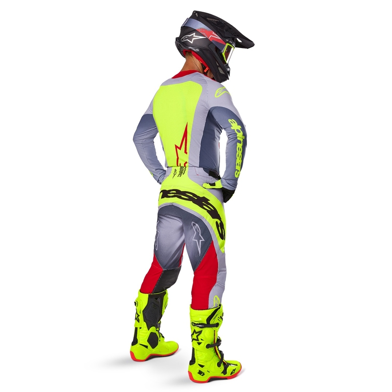 Koszulka motocrossowa Alpinestars Techstar Melt czerwono-szara