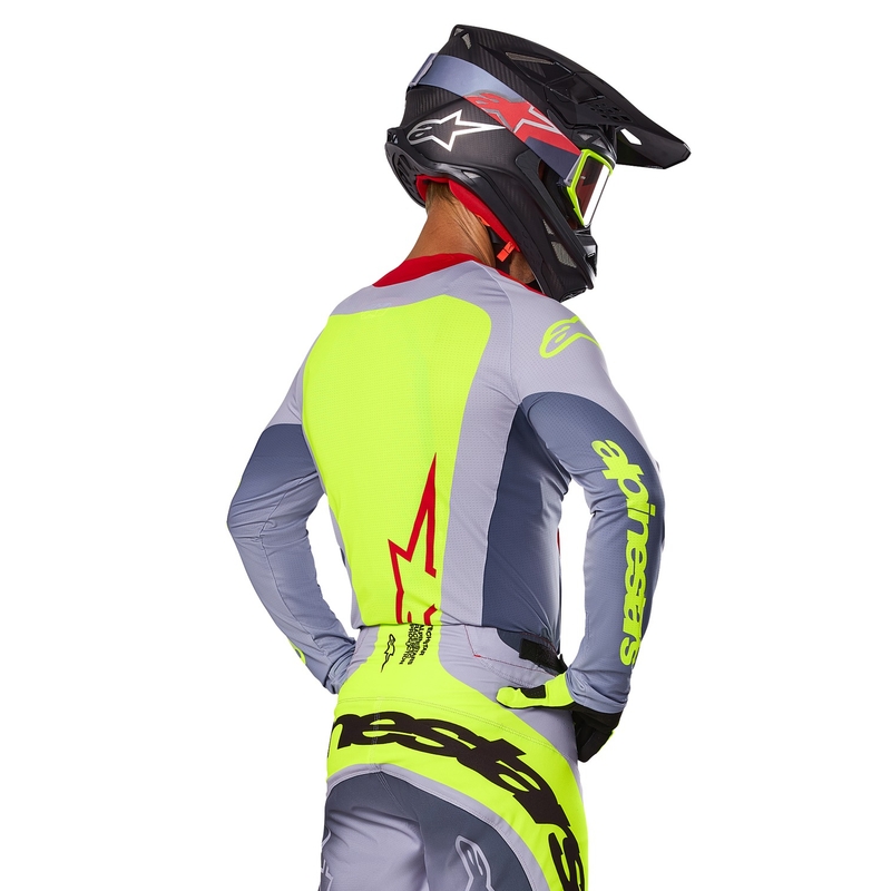 Koszulka motocrossowa Alpinestars Techstar Melt czerwono-szara