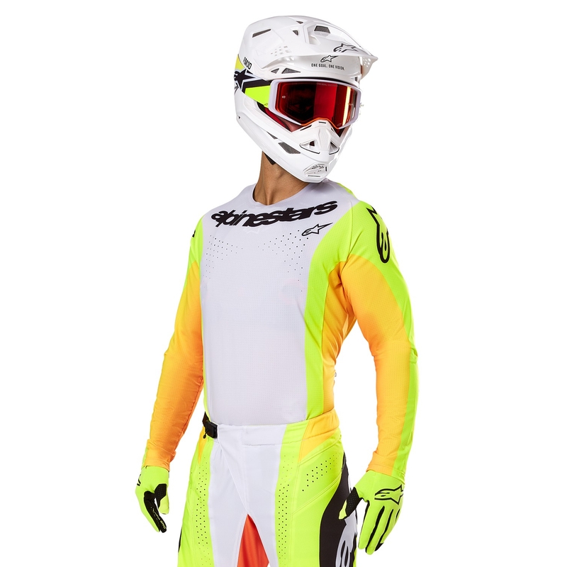 Koszulka motocrossowa Alpinestars Techstar Melt żółto-czarna