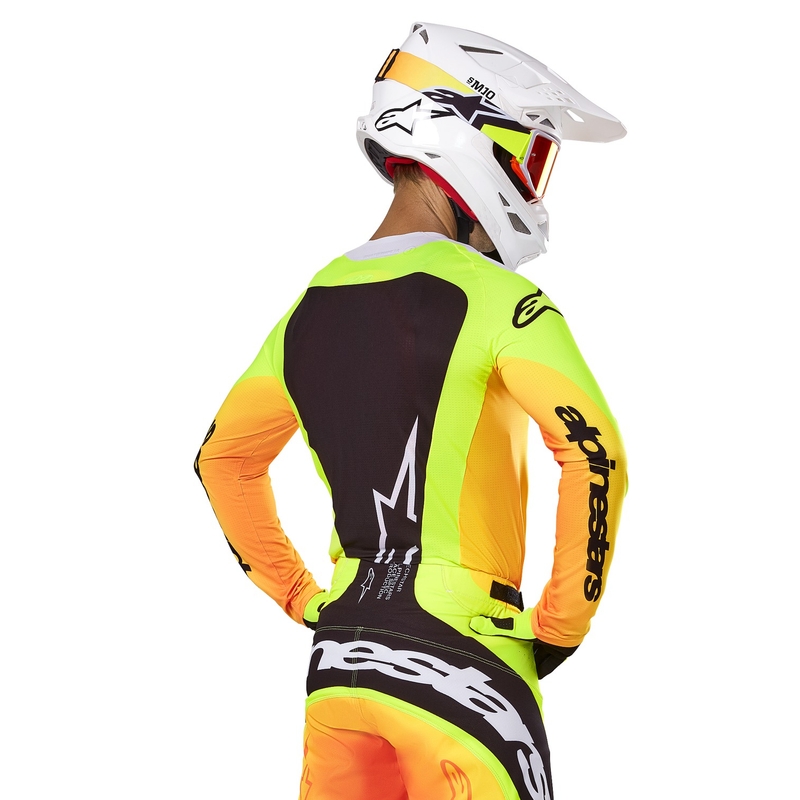 Koszulka motocrossowa Alpinestars Techstar Melt żółto-czarna