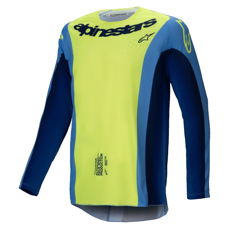 Koszulka motocrossowa Alpinestars Techstar Melt fluo żółto-niebieska