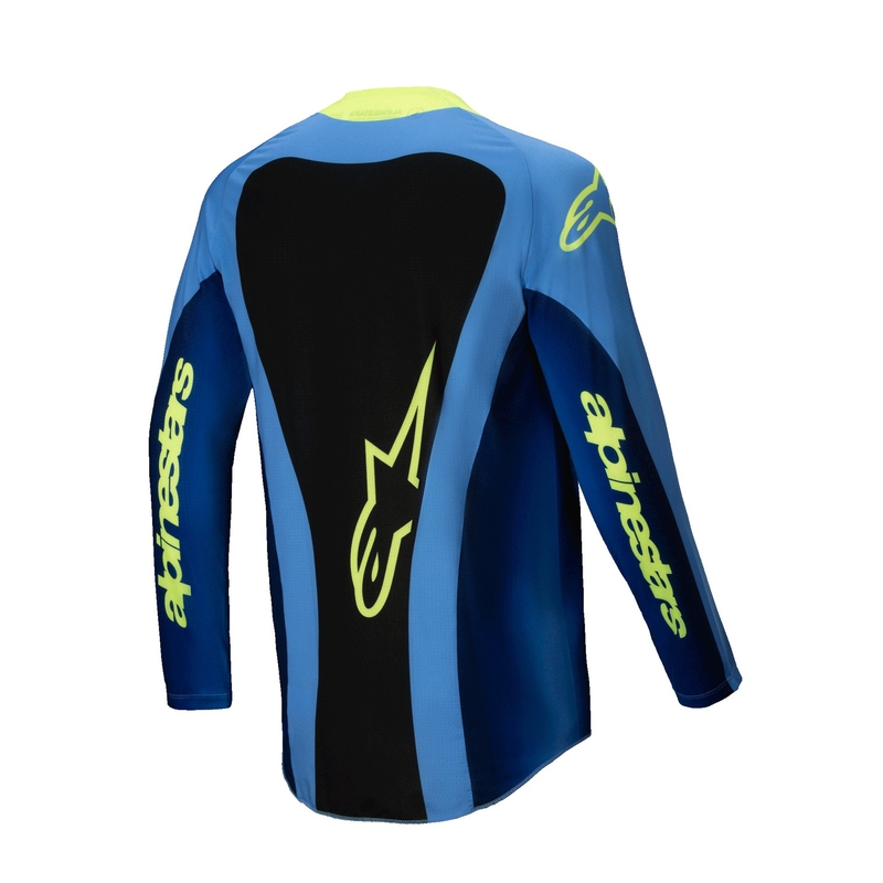 Koszulka motocrossowa Alpinestars Techstar Melt fluo żółto-niebieska