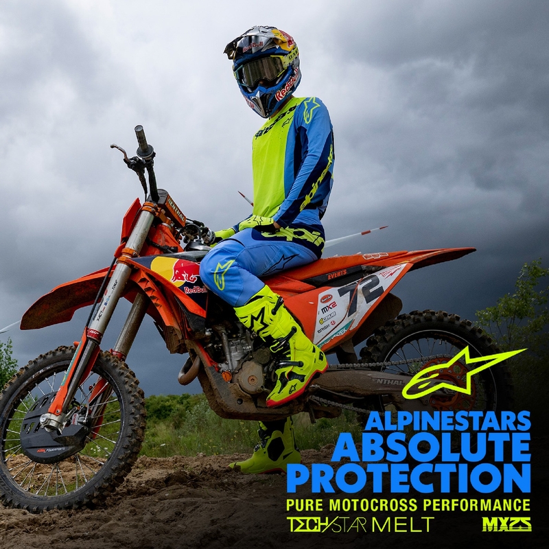 Koszulka motocrossowa Alpinestars Techstar Melt fluo żółto-niebieska