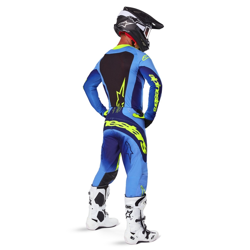 Koszulka motocrossowa Alpinestars Techstar Melt fluo żółto-niebieska