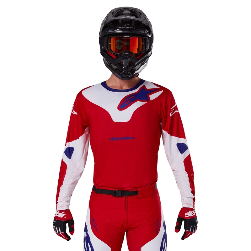Koszulka motocrossowa Alpinestars Racer Veil czerwono-biała