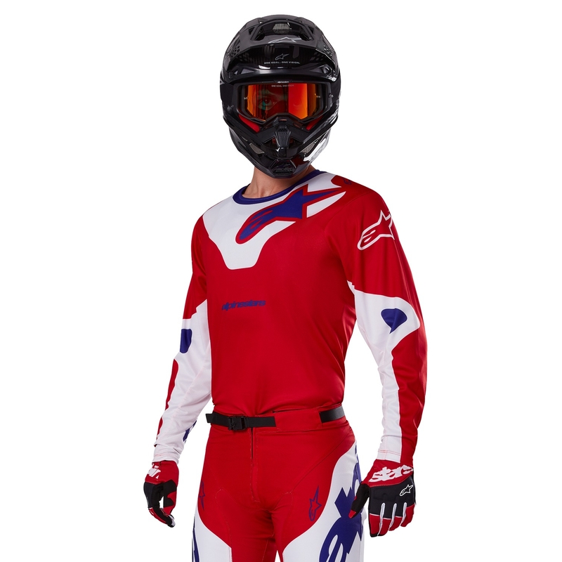 Koszulka motocrossowa Alpinestars Racer Veil czerwono-biała