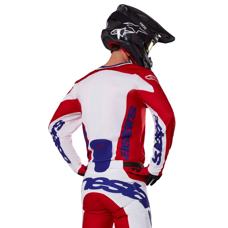 Koszulka motocrossowa Alpinestars Racer Veil czerwono-biała