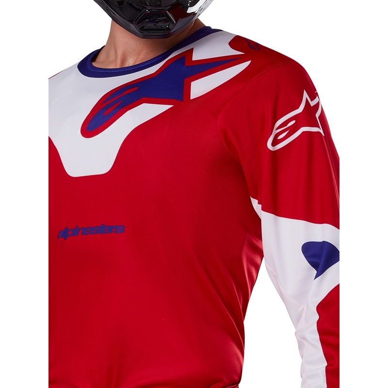 Koszulka motocrossowa Alpinestars Racer Veil czerwono-biała