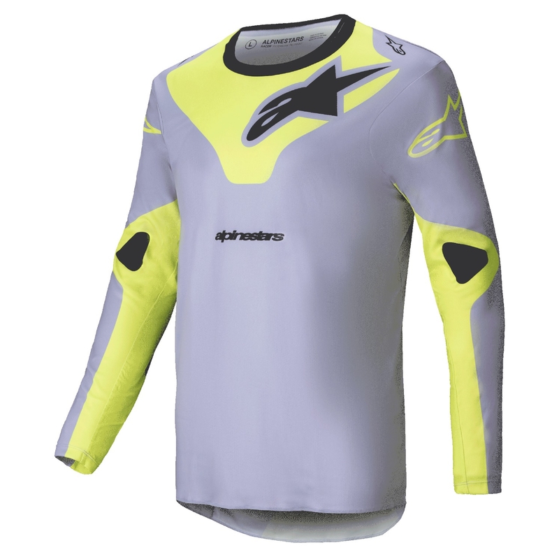 Koszulka motocrossowa Alpinestars Racer Veil w kolorze szaro-fluo żółtym