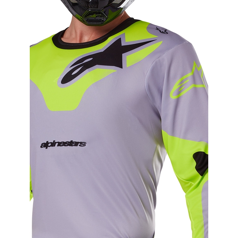 Koszulka motocrossowa Alpinestars Racer Veil w kolorze szaro-fluo żółtym