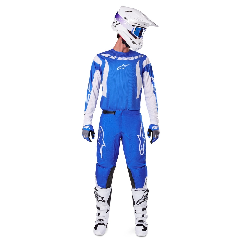 Koszulka motocrossowa Alpinestars Fluid Haul w kolorze niebiesko-białym