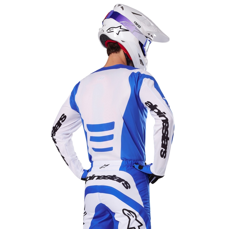 Koszulka motocrossowa Alpinestars Fluid Haul w kolorze niebiesko-białym