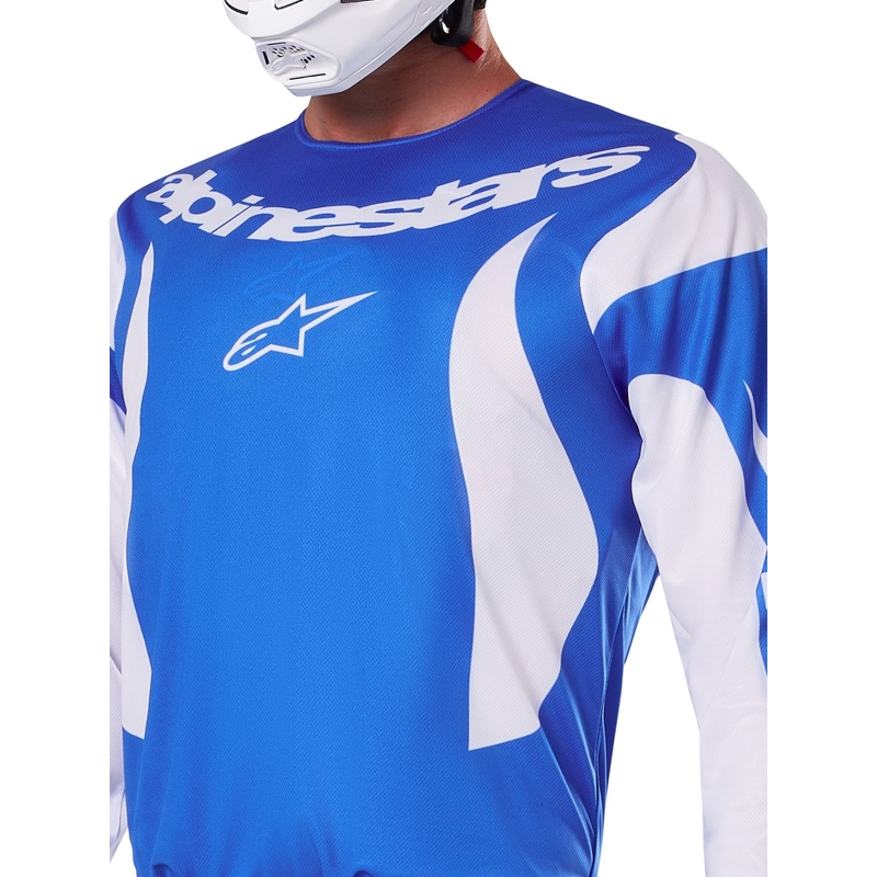 Koszulka motocrossowa Alpinestars Fluid Haul w kolorze niebiesko-białym