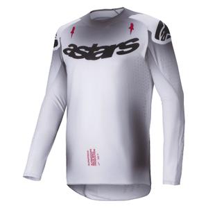Koszulka motocrossowa Alpinestars Supertech Maker w kolorze srebrno-czarnym