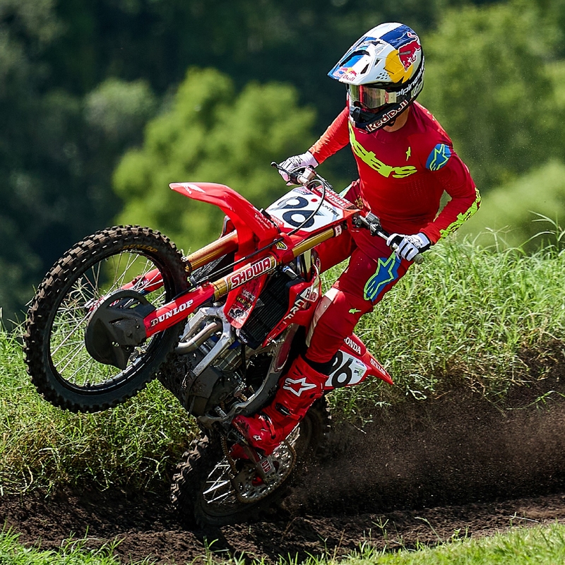 Koszulka motocrossowa Alpinestars Supertech Maker w kolorze czerwono-fluo-żółtym