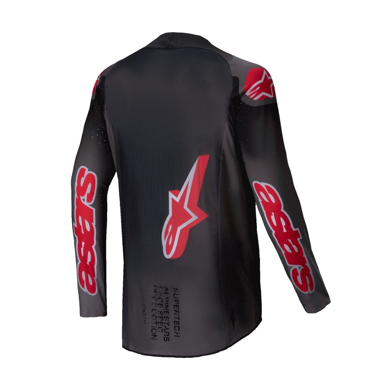 Koszulka motocrossowa Alpinestars Supertech Lipan w kolorze dymno-czerwonym