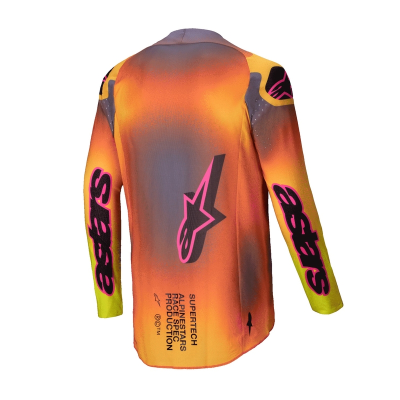 Koszulka motocrossowa Alpinestars Supertech Lipan w kolorze żółto-różowym
