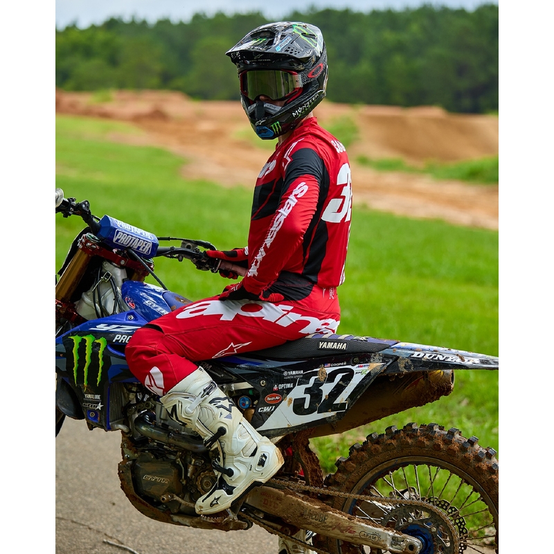 Koszulka motocrossowa Alpinestars Techstar Dreem czerwono-czarna