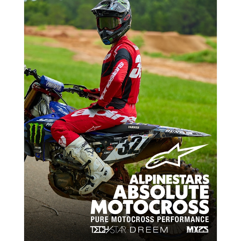 Koszulka motocrossowa Alpinestars Techstar Dreem czerwono-czarna