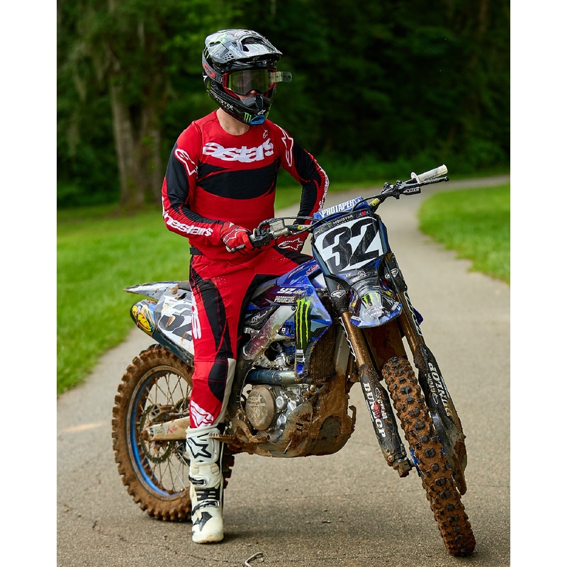 Koszulka motocrossowa Alpinestars Techstar Dreem czerwono-czarna