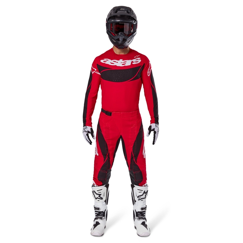 Koszulka motocrossowa Alpinestars Techstar Dreem czerwono-czarna