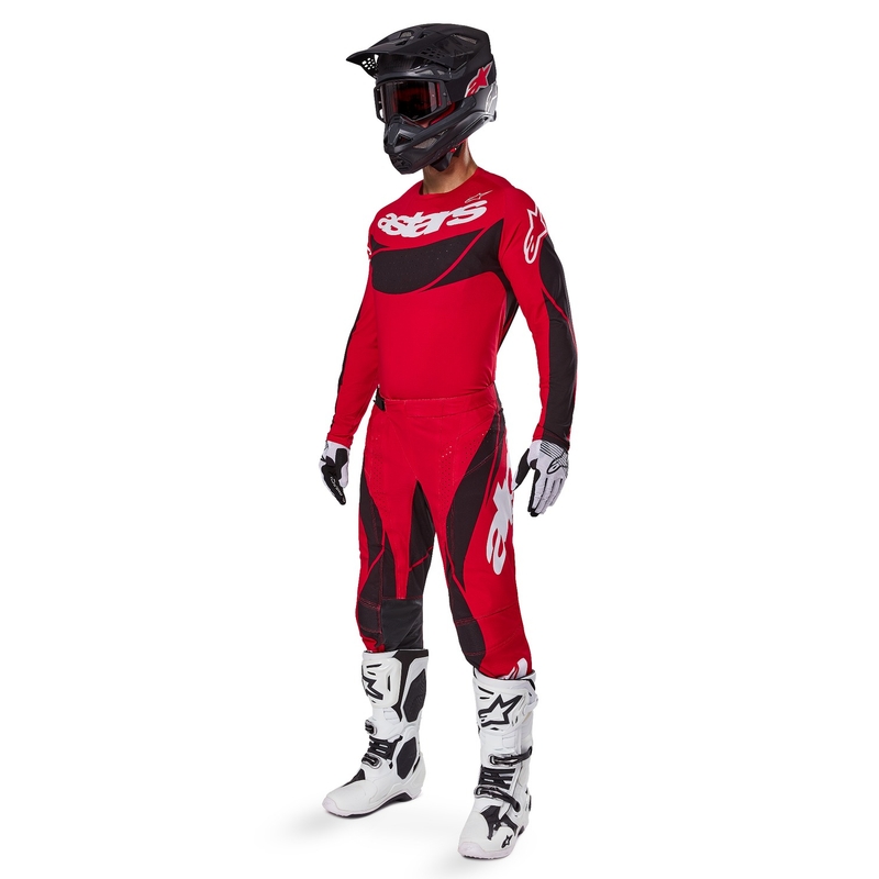 Koszulka motocrossowa Alpinestars Techstar Dreem czerwono-czarna