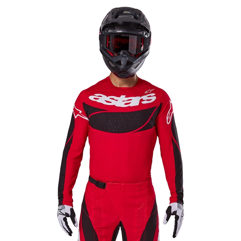 Koszulka motocrossowa Alpinestars Techstar Dreem czerwono-czarna