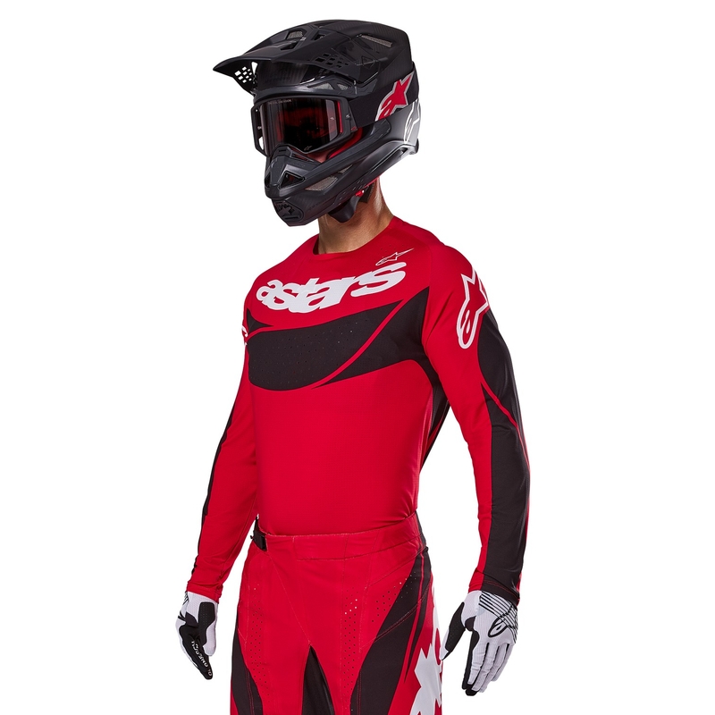 Koszulka motocrossowa Alpinestars Techstar Dreem czerwono-czarna