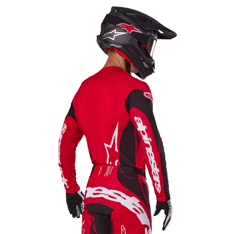 Koszulka motocrossowa Alpinestars Techstar Dreem czerwono-czarna