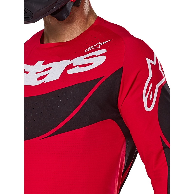 Koszulka motocrossowa Alpinestars Techstar Dreem czerwono-czarna