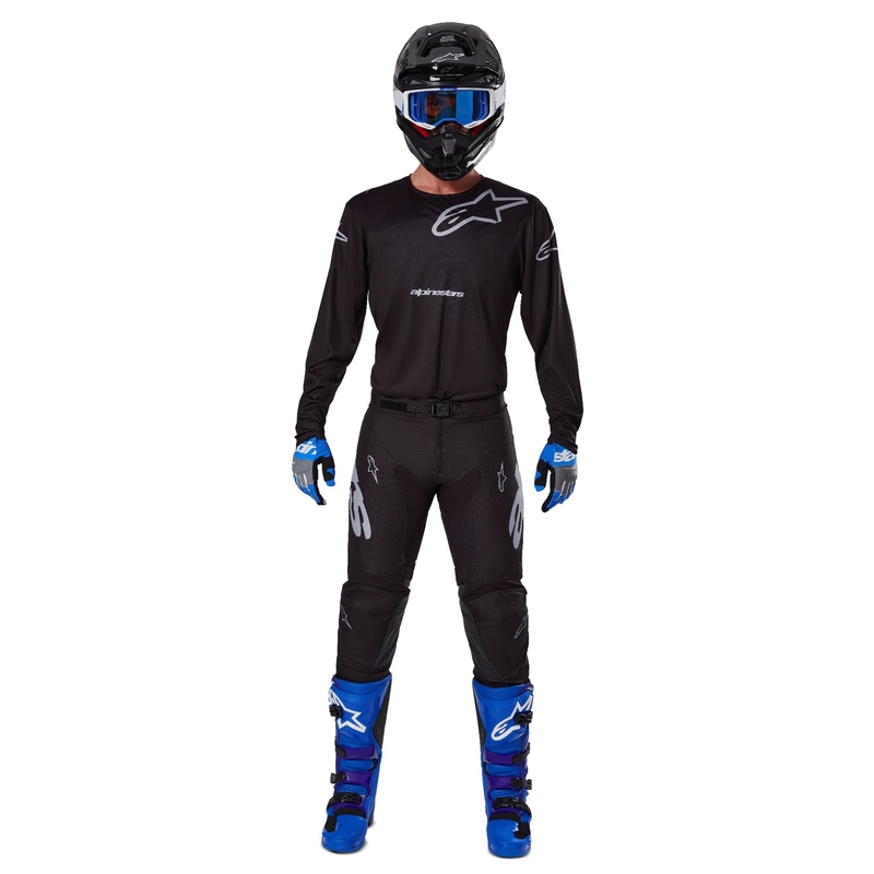 Koszulka motocrossowa Alpinestars Racer Graphite w kolorze czarno-szarym