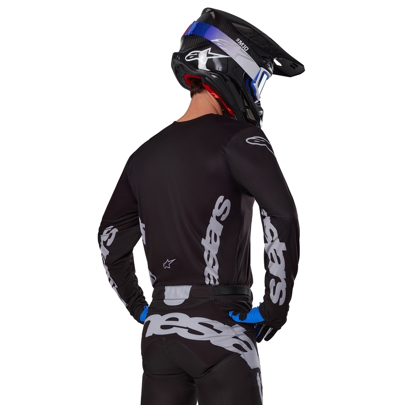 Koszulka motocrossowa Alpinestars Racer Graphite w kolorze czarno-szarym