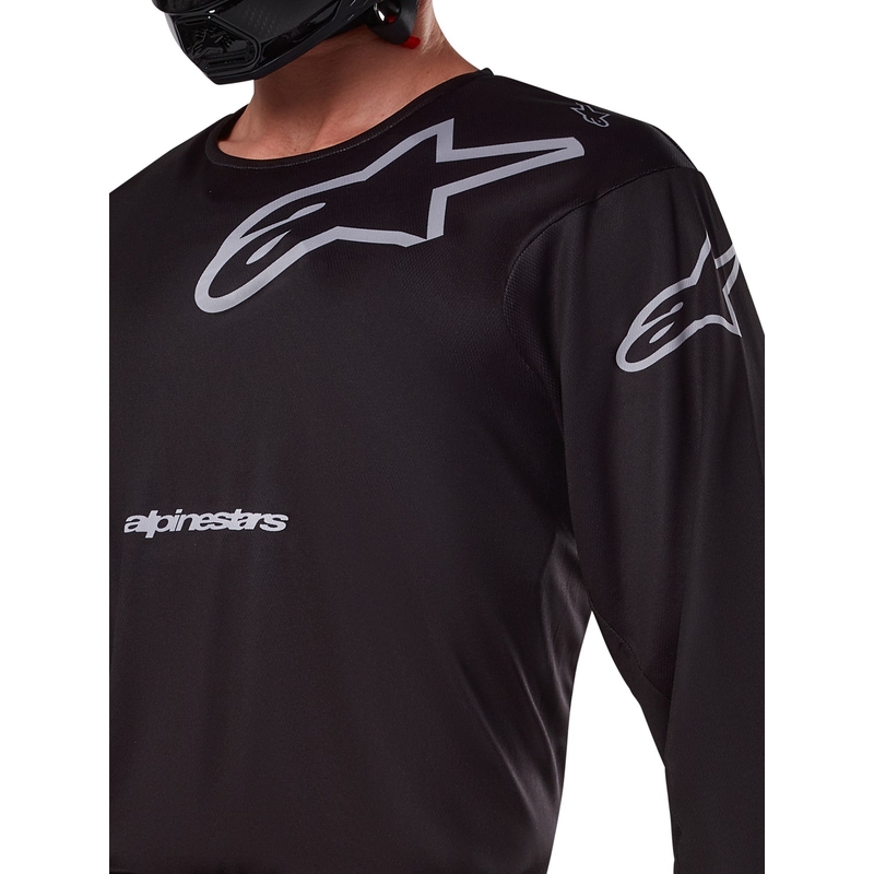 Koszulka motocrossowa Alpinestars Racer Graphite w kolorze czarno-szarym