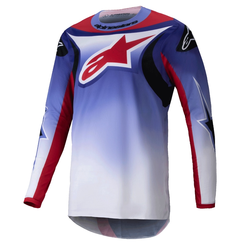 Koszulka motocrossowa Alpinestars Fluid Wurx w kolorze fioletowo-czerwonym
