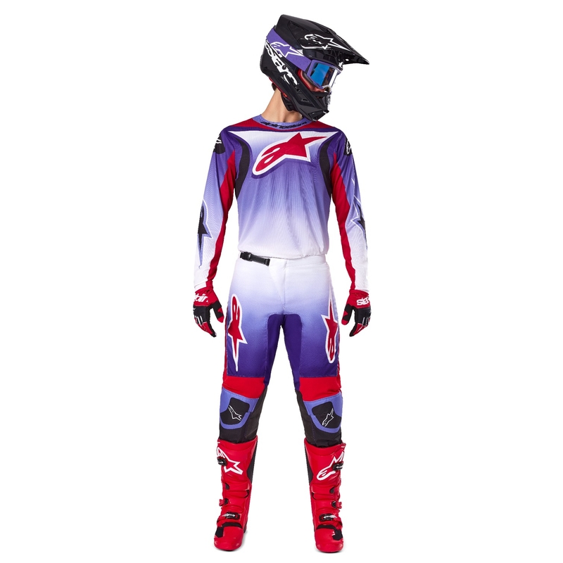 Koszulka motocrossowa Alpinestars Fluid Wurx w kolorze fioletowo-czerwonym