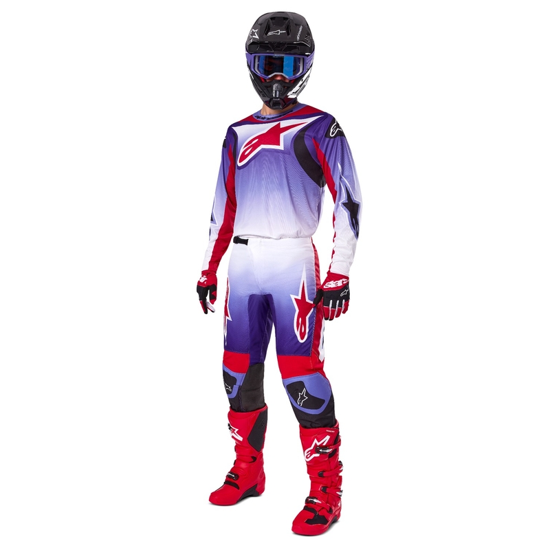 Koszulka motocrossowa Alpinestars Fluid Wurx w kolorze fioletowo-czerwonym
