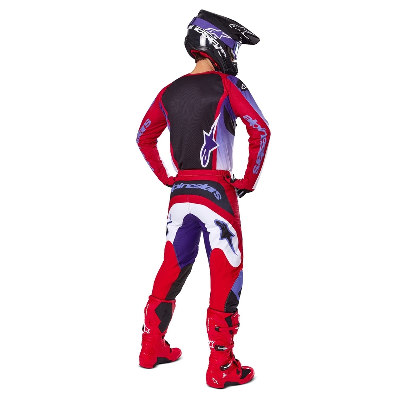 Koszulka motocrossowa Alpinestars Fluid Wurx w kolorze fioletowo-czerwonym