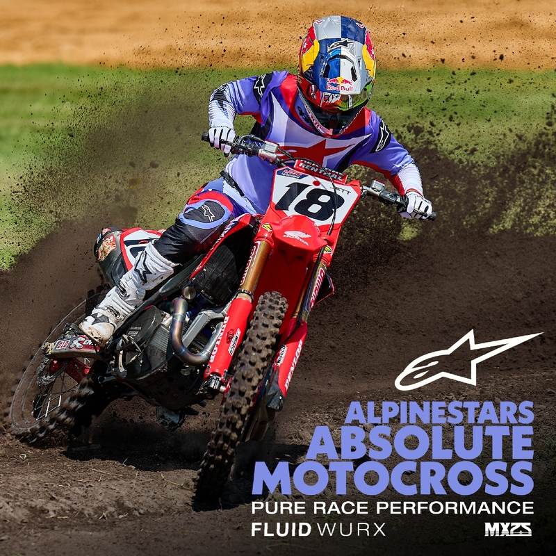 Koszulka motocrossowa Alpinestars Fluid Wurx w kolorze fioletowo-czerwonym