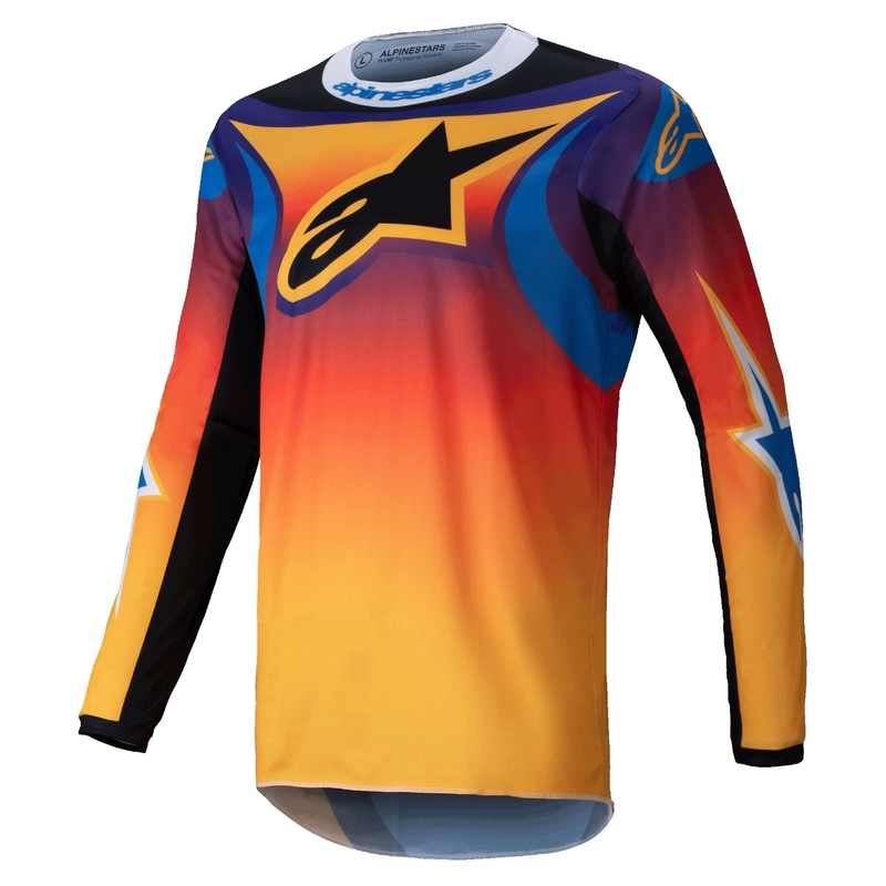 Wielokolorowa koszulka motocrossowa Alpinestars Fluid Wurx
