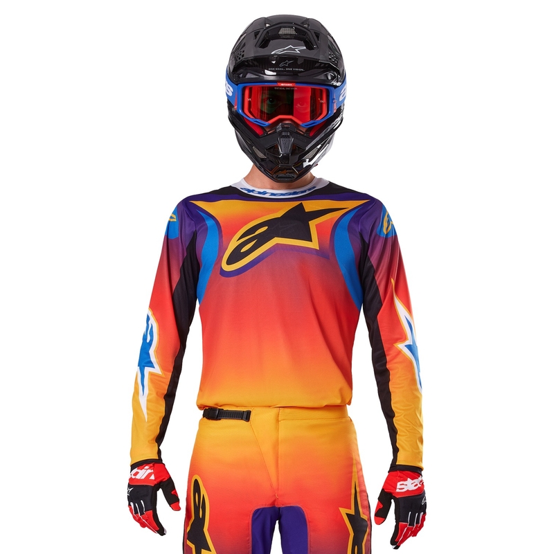 Wielokolorowa koszulka motocrossowa Alpinestars Fluid Wurx